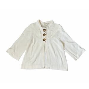 VTG 90s Y2K Michael Kors Chunky Knit Button Up Swing Sweater Sz M Cottagecore